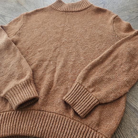 Aerie Sweater Womens Small Oversized Long Sleeve Mock Neck Preppy Pullover - Picture 2 of 16